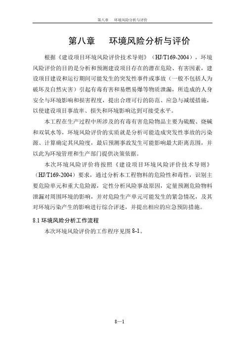 环境风险分析与评价
