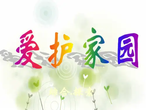 【美术】新人教版5五年级上册课件：19爱护家园课件(30张)