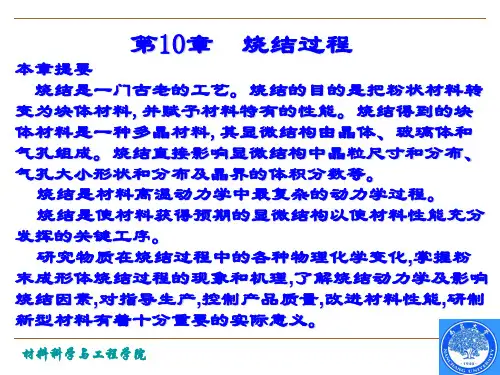 (硅酸盐) 烧结过程