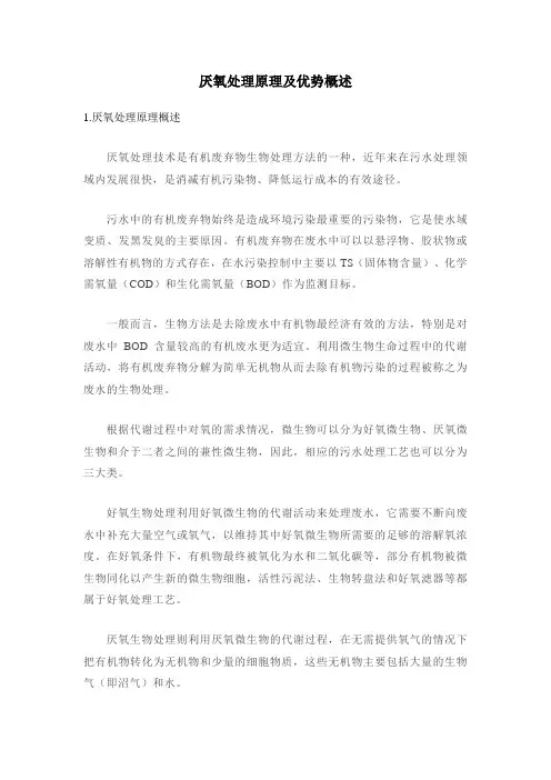 厌氧处理原理及优势概述