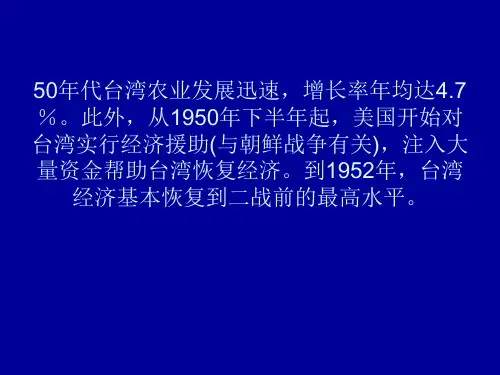 港台经济专题之11：1949年以来的台湾经济