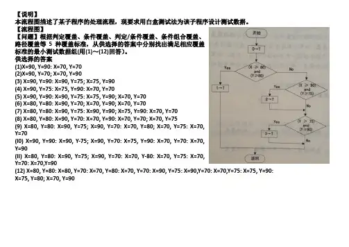白盒测试习题