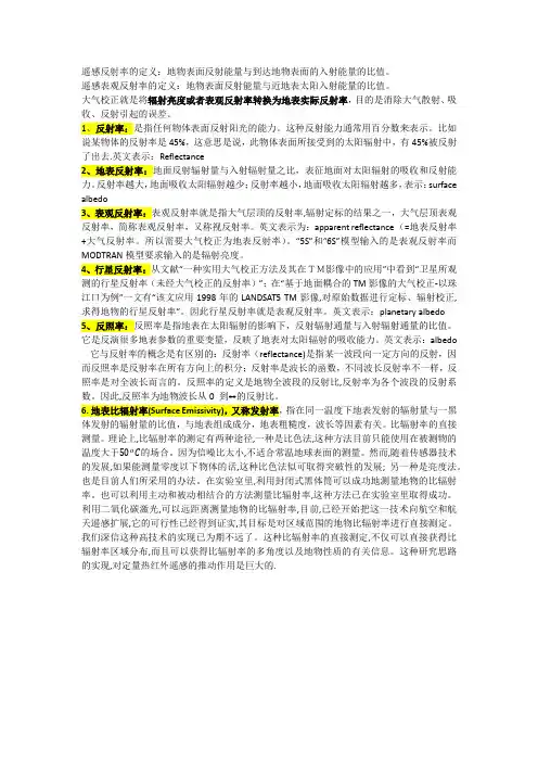 各种反射率