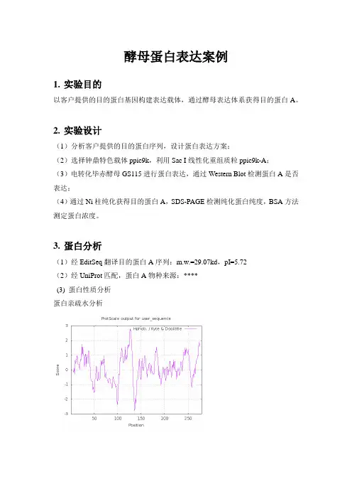 酵母蛋白表达案例