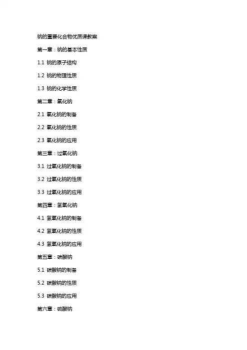 钠的重要化合物课教案