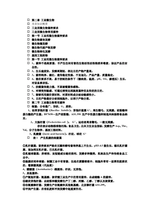 工业微生物