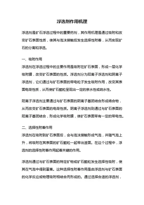 浮选剂作用机理