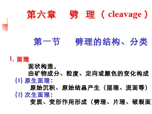 构造地质学劈理(6.1)--劈理