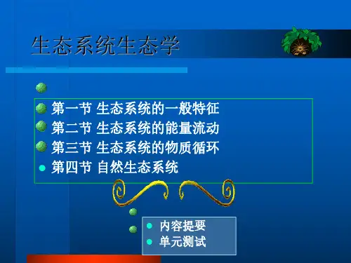 资料-生态系统生态学(PPT课件)
