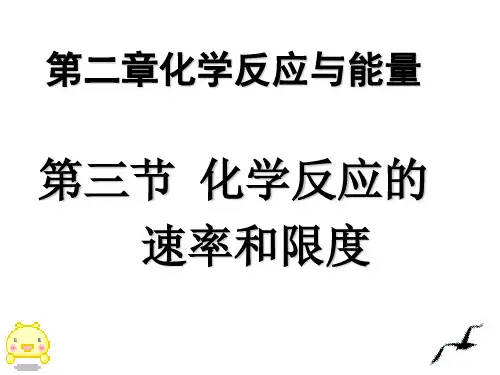 人教版高中化学必修二课件：2.3化学反应速率和限度(共33张PPT)