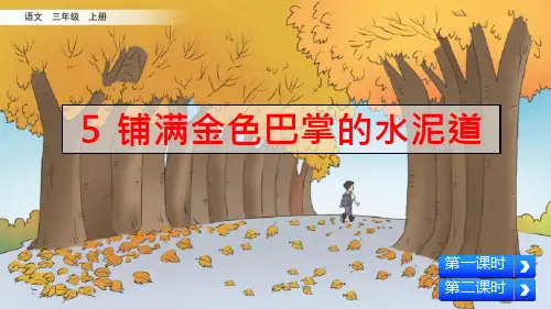 统编版三年级语文上册第5课《铺满金色巴掌的水泥道》-课件
