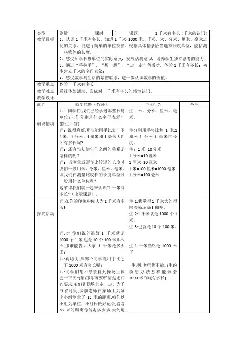1千米有多长