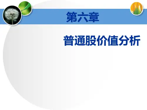 普通股价值分析概述及选择应用.pptx