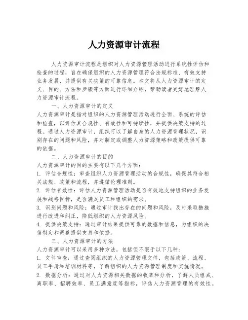 人力资源审计流程