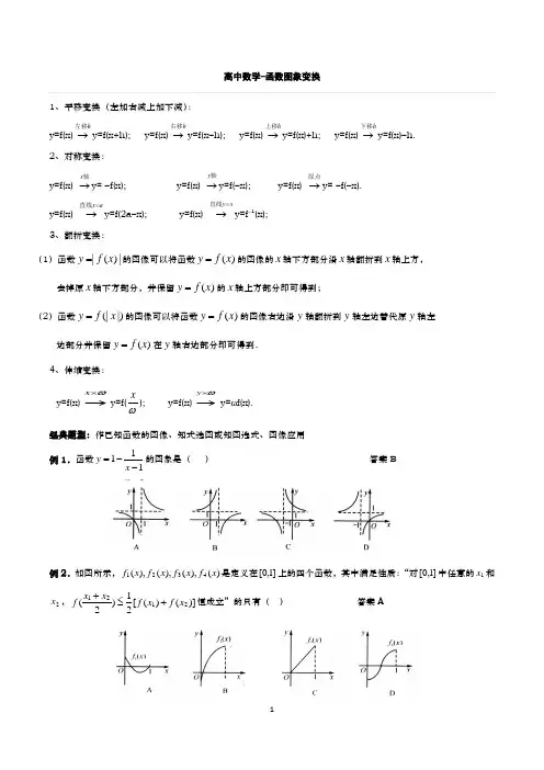 高中数学-函数图象变换及经典例题练习
