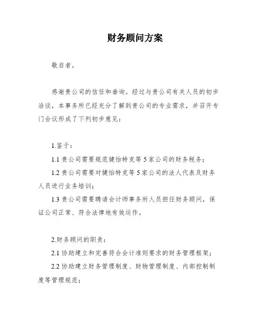 财务顾问方案