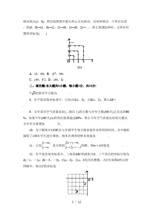 人教版2020—2021学年七年级数学下册全册综合复习测试题(含答案)