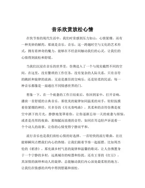 音乐欣赏放松心情
