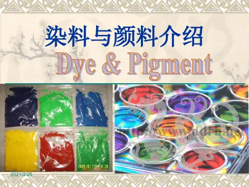 染料与颜料介绍PPT课件