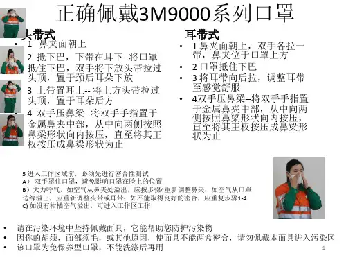 正确佩戴3M9000系列口罩ppt课件