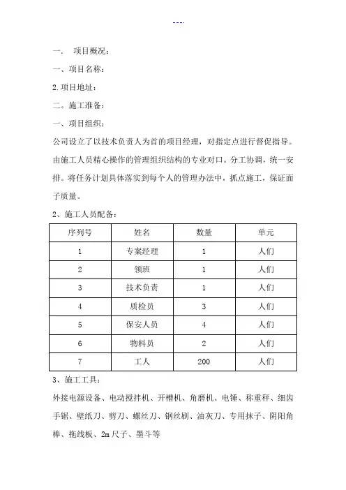 外墙酚醛保温板工程施工方案