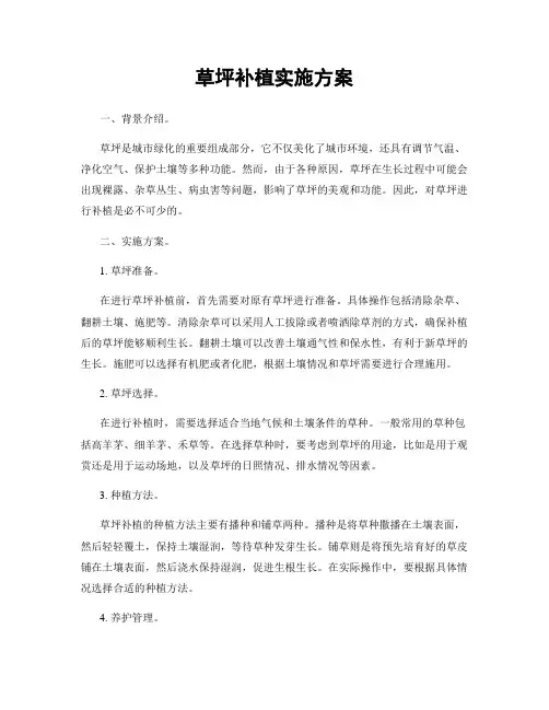 草坪补植实施方案