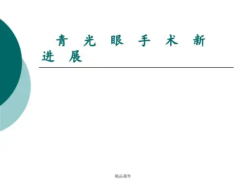 青光眼手术新进展
