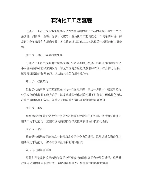 石油化工工艺流程