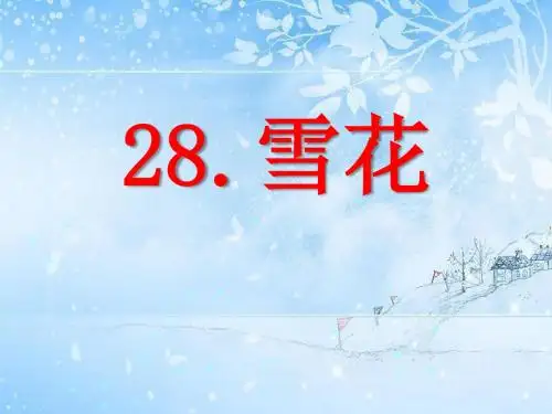 《雪花》PPT课件3 (共19张PPT)