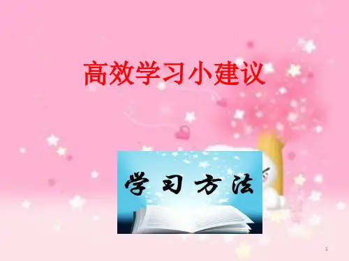主题班会课件 高二年级第二学期18班  高效学习小议(共15张)