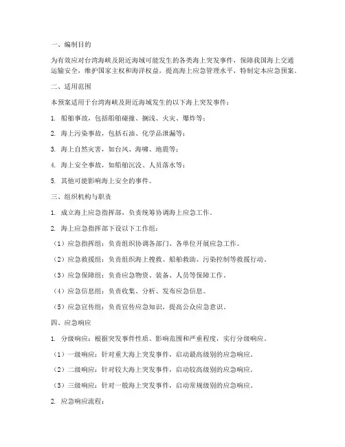 涉台海上应急预案编制