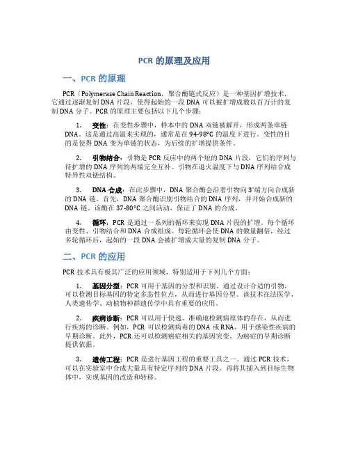 PCR的原理及应用