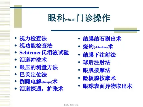医学专题眼科门诊操作