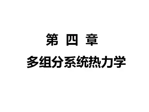 第四章多组分系统热力学