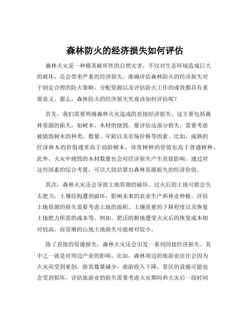 森林防火的经济损失如何评估