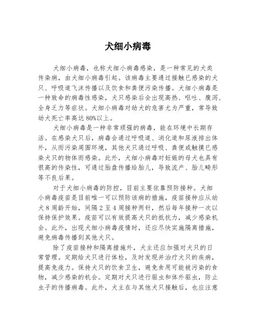 犬细小病毒