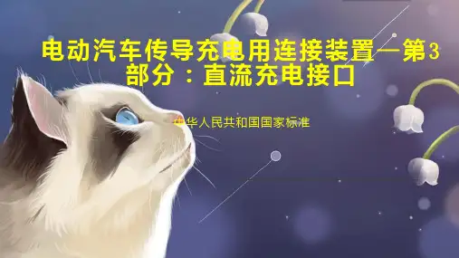 电动汽车传导充电用连接装置—第3部分：直流充电接口