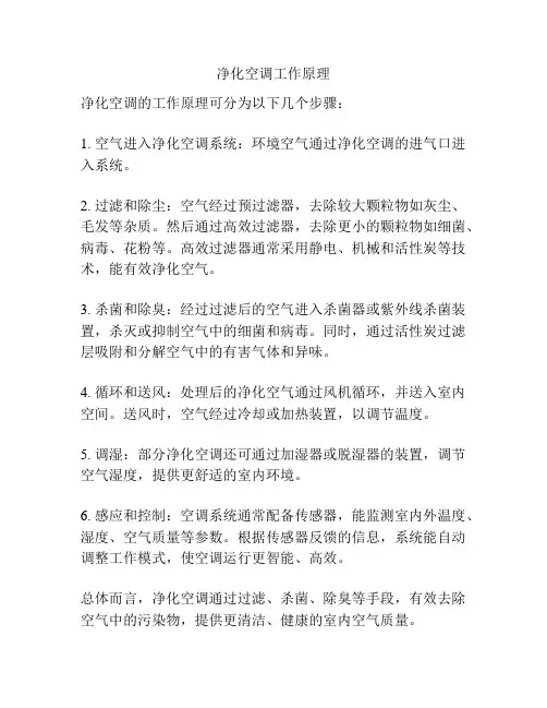 净化空调工作原理