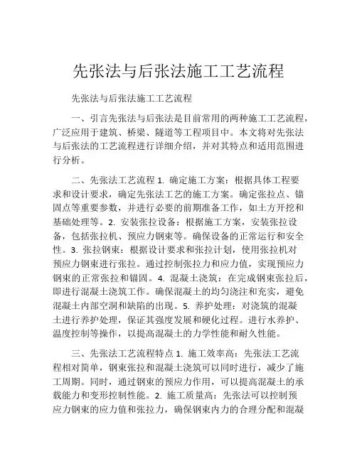 先张法与后张法施工工艺流程
