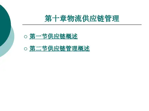 物流供应链管理