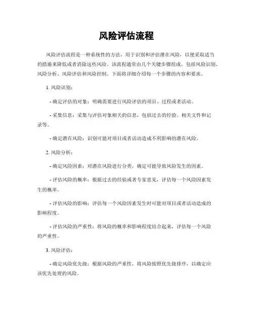 风险评估流程