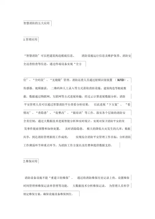 智慧消防的五大应用