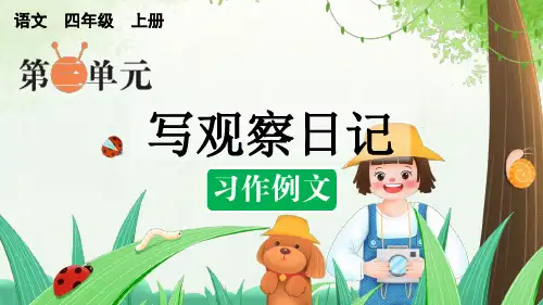 习作：写观察日记PPT课件