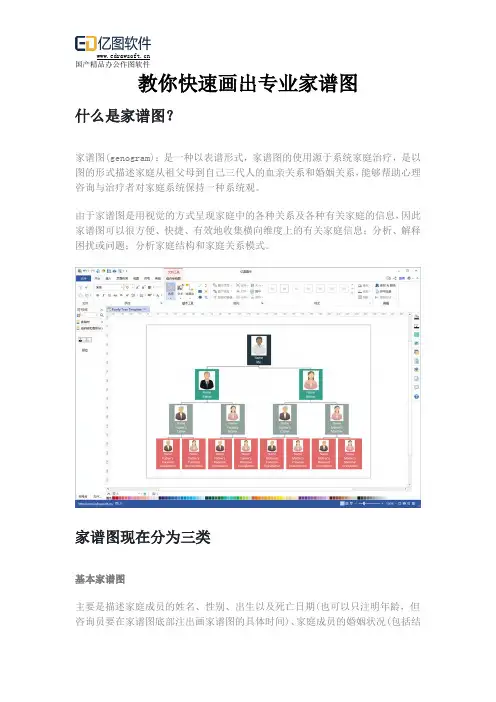 教你快速画出专业家谱图