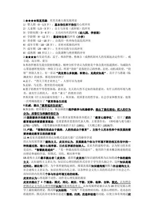 教育学、教学原理人物总结
