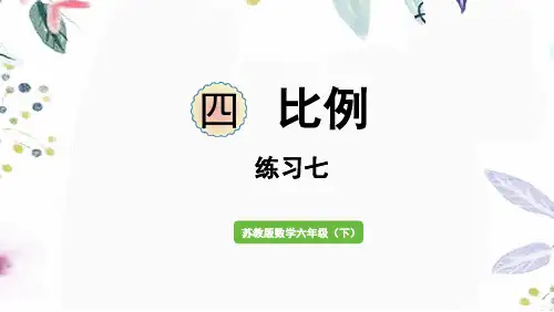 苏教版数学六年级(下册)比例 练习七