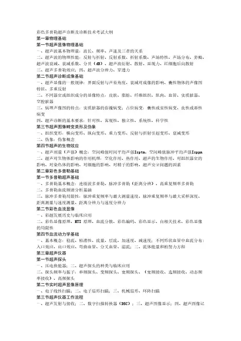 CDFI考试大纲-推荐下载
