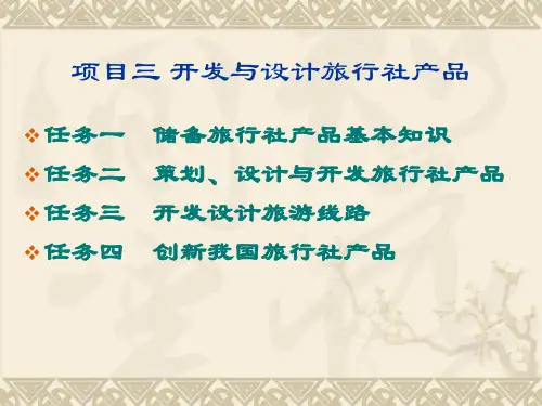开发与设计旅行社产品bubp