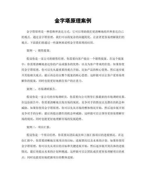 金字塔原理案例