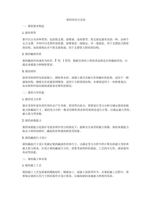 梁的知识点总结